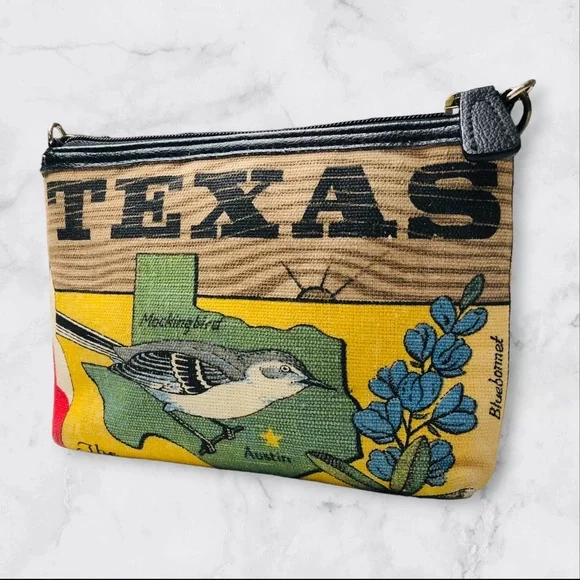 Isabella Fiore Vintage Texas Longhorn Embroidered Embellished Designer Purse Bag - Picture 3 of 9